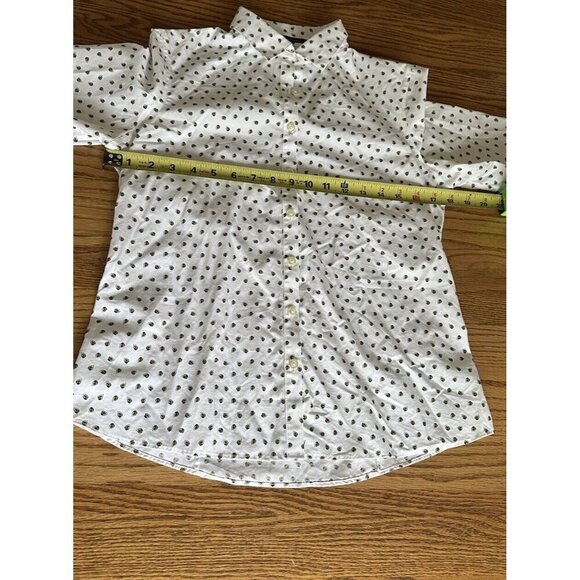 Lands' End No Iron 100% Supima Baumwolle  Button Down Floral Print Shirt Size 2P - Picture 9 of 11